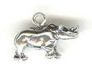 Sterling silver rhinoceros charm