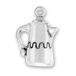 Sterling silver coffee pot charm