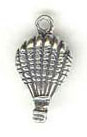 Silver hot air balloon charm