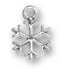 Sterling silver snowflake charm