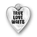 Sterling silver True Love Waits charm