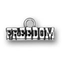 Silver FREEDOM charm