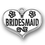 Sterling silver bridesmaid charm