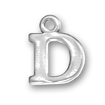 Silver Charm Letter D