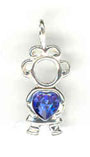 Silver Birthstone Kids September Girl Charm