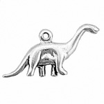 Silver dinosaur charm