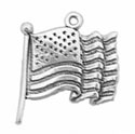 Silver US Flag Charm