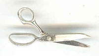 Sterling silver scissors charm