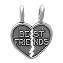 Sterling silver Best Friends charm