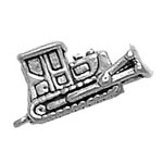 Sterling silver bulldozer charm