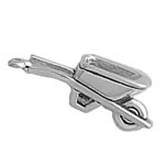 Sterling silver wheelbarrow charm