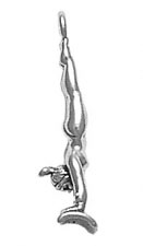 Silver Gymnast Charm