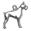 Silver Boston terrier dog charm