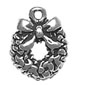 silver wreath tiny charm