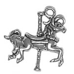 silver carousel charm