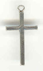 Silver plain cross pendant