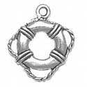 Silver life preserver charm