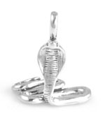 Sterling Silver School Mascot Charm Cobra