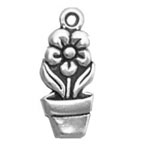 Sterling silver flower charm