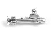 Silver submarine military charm