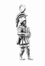 Sterling Silver Trojan Charm