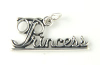 Sterling silver princess charm