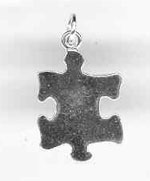 silver puzzle piece charm