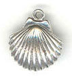 Silver shell charm