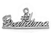 Sterling silver #1 Grandma Charm in script