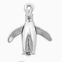 Silver penguin charm