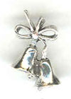 Sterling silver wedding bells charm