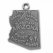 Silver Arizona State Charm