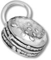 Sterling silver hamburger or cheeseburger charm