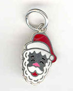 Sterling silver enamel santa clause charm