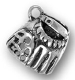 Pewter Baseball Glove Charm or Pendant