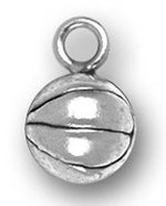 pewter basketball charm