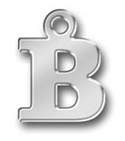 Pewter Letter B Charm