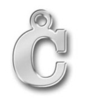 Pewter Letter C Charm