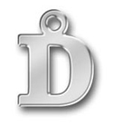 Pewter Letter D Charm