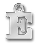 Pewter Letter E Charm