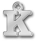 Pewter Letter K Charm