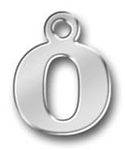 Pewter Letter O Charm