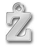 Pewter Letter Z Charm