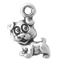 Silver tiny puppy charm