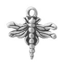 Silver tiny dragonfly charm