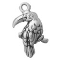 Silver tiny Toucan charm