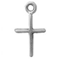 Silver tiny cross charm