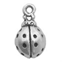 Silver tiny ladybug charm