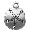 Silver tiny sand dollar charm