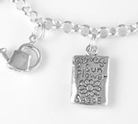 Silver charm bracelet for a gardner gift